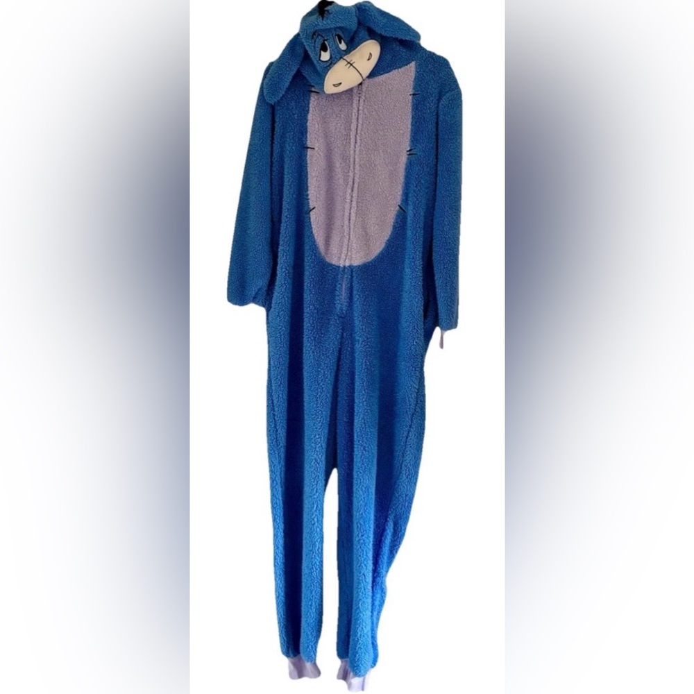 Disney Eeyore Blue & Lavender Adult OnePiece Hooded Sleepwear/Loungewear/Costume